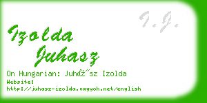 izolda juhasz business card